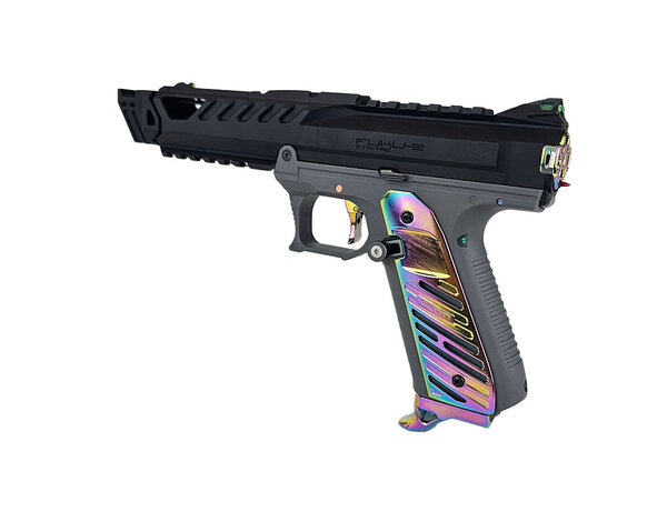 Airsoft Extreme AEX Custom ABALONE SHELL - Action Army AAP-01 Gas Blowback Gun, Black / Gray / Rainbow