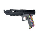 Airsoft Extreme AEX Custom ABALONE SHELL - Action Army AAP-01 Gas Blowback Gun, Black / Gray / Rainbow