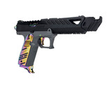 AEX Custom ABALONE SHELL - Action Army AAP-01 Gas Blowback Gun, Black / Gray / Rainbow