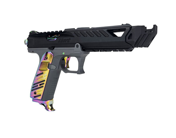 Airsoft Extreme AEX Custom ABALONE SHELL - Action Army AAP-01 Gas Blowback Gun, Black / Gray / Rainbow