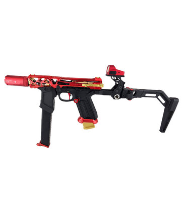 Airsoft Extreme AEX Custom THE JOLLIBEE - Action Army AAP-01 Gas Blowback Gun, Red / Gold / Black
