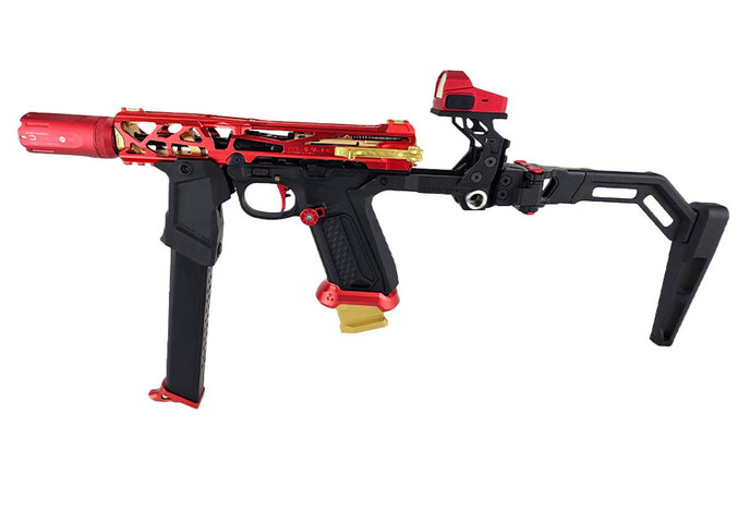 AEX Custom THE JOLLIBEE - Action Army AAP-01 Gas Blowback Gun, Red / Gold / Black