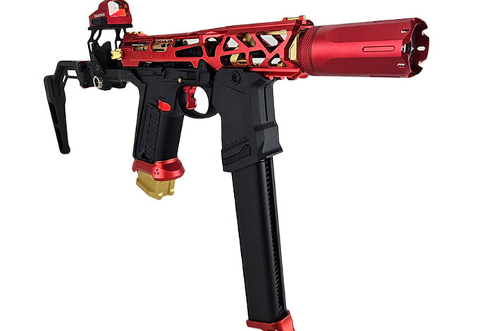 AEX Custom THE JOLLIBEE - Action Army AAP-01 Gas Blowback Gun, Red / Gold / Black