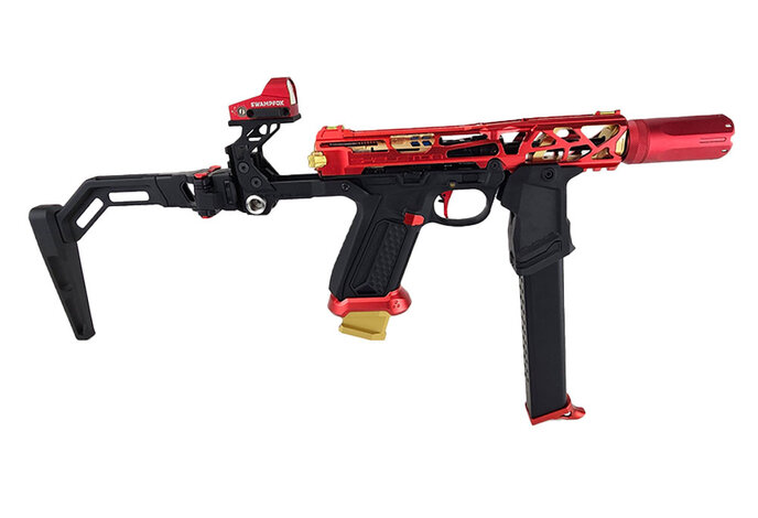 AEX Custom THE JOLLIBEE - Action Army AAP-01 Gas Blowback Gun, Red / Gold / Black