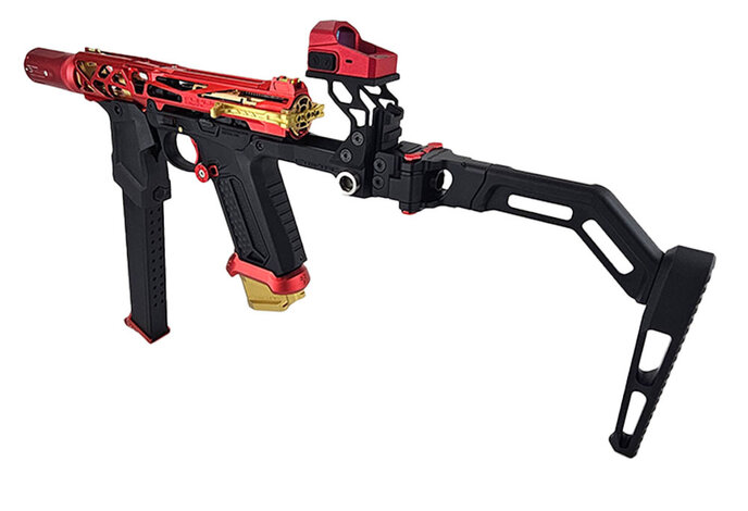 AEX Custom THE JOLLIBEE - Action Army AAP-01 Gas Blowback Gun, Red / Gold / Black