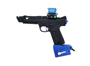 Airsoft Extreme AEX Custom BLUE PHANTOM - Action Army AAP-01 HPA Gun, Black / Blue