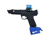 AEX Custom BLUE PHANTOM - Action Army AAP-01 HPA Gun, Black / Blue