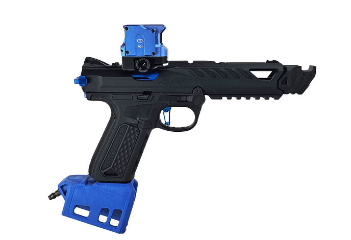 AEX Custom BLUE PHANTOM - Action Army AAP-01 HPA Gun, Black / Blue