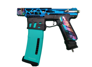 AEX Custom Karama Chameleon blk/blu/electro plate