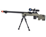 Wellfire M40A3 spring sniper rifle w/scope and bipod, OD green