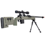 Well Wellfire M40A3 spring sniper rifle w/scope and bipod, OD green