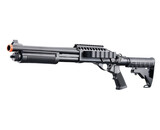 Golden Eagle Gas Airsoft Shotgun w/ Optic Rail & M4 Crane Stock - Black