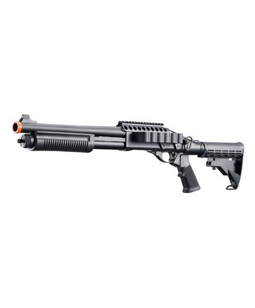 Golden Eagle Golden Eagle Gas Airsoft Shotgun w/ Optic Rail & M4 Crane Stock - Black