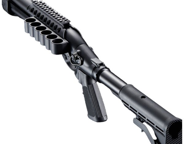 Golden Eagle Golden Eagle Gas Airsoft Shotgun w/ Optic Rail & M4 Crane Stock - Black