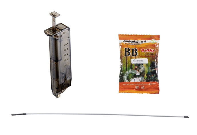 Golden Eagle Gas Airsoft Shotgun w/ Optic Rail & M4 Crane Stock - Black