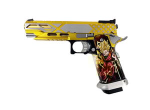 Airsoft Extreme AEX Custom GigaSaiyan - Tokyo Marui 5.1 Hi Capa Gas Blowback Pistol, Gold / Silver