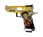 Airsoft Extreme AEX Custom GigaSaiyan - Tokyo Marui 5.1 Hi Capa Gas Blowback Pistol, Gold / Silver