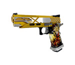 Airsoft Extreme AEX Custom GigaSaiyan - Tokyo Marui 5.1 Hi Capa Gas Blowback Pistol, Gold / Silver