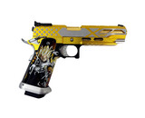 AEX Custom GigaSaiyan - Tokyo Marui 5.1 Hi Capa Gas Blowback Pistol, Gold / Silver