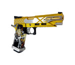 Airsoft Extreme AEX Custom GigaSaiyan - Tokyo Marui 5.1 Hi Capa Gas Blowback Pistol, Gold / Silver