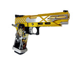 AEX Custom GigaSaiyan - Tokyo Marui 5.1 Hi Capa Gas Blowback Pistol, Gold / Silver