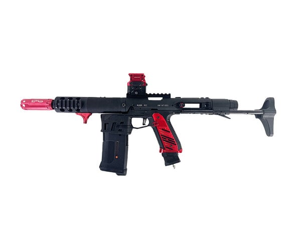 Airsoft Extreme AEX Custom RED GUARDIAN- Action Army AAP-01 HPA Gun, Red / Black