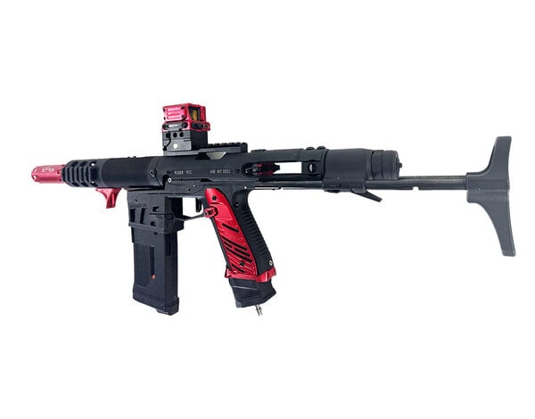 Airsoft Extreme AEX Custom RED GUARDIAN- Action Army AAP-01 HPA Gun, Red / Black