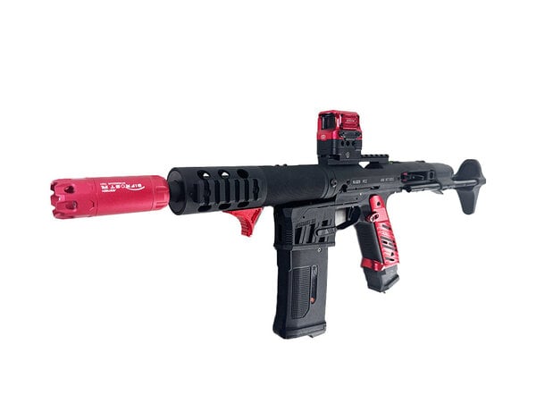 Airsoft Extreme AEX Custom RED GUARDIAN- Action Army AAP-01 HPA Gun, Red / Black