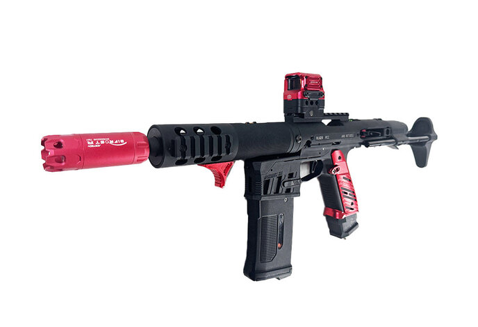 AEX Custom RED GUARDIAN- Action Army AAP-01 HPA Gun, Red / Black