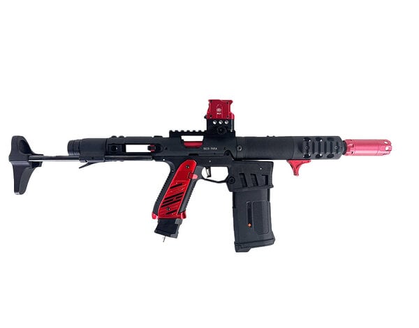 Airsoft Extreme AEX Custom RED GUARDIAN- Action Army AAP-01 HPA Gun, Red / Black