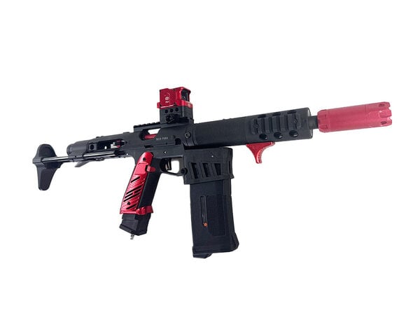 Airsoft Extreme AEX Custom RED GUARDIAN- Action Army AAP-01 HPA Gun, Red / Black