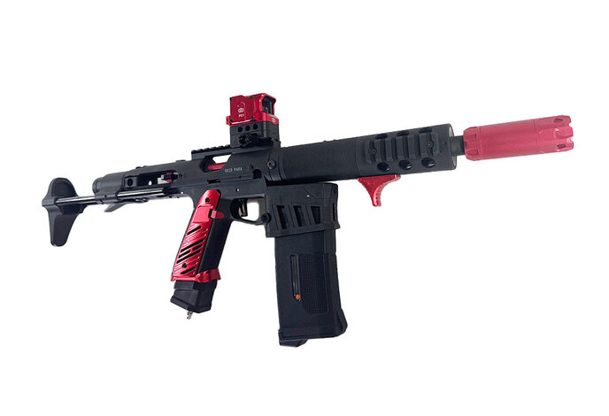 AEX Custom RED GUARDIAN- Action Army AAP-01 HPA Gun, Red / Black