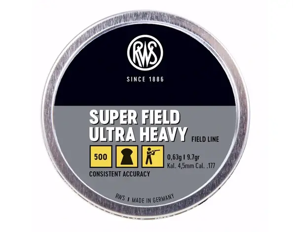 RWS RWS Superfield .177 Cal Heavy Domed Pellets, 500 ct