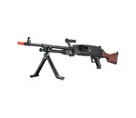Lancer Tactical Lancer Tactical M240W Full Metal Electric Light Machine Gun AEG with Box Magazine – Black & Wood