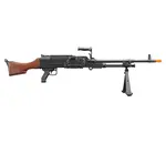 Lancer Tactical Lancer Tactical M240W Full Metal Electric Light Machine Gun AEG with Box Magazine – Black & Wood