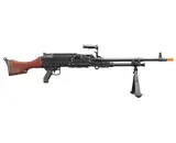 Lancer Tactical M240W Full Metal Electric Light Machine Gun AEG with Box Magazine – Black & Wood