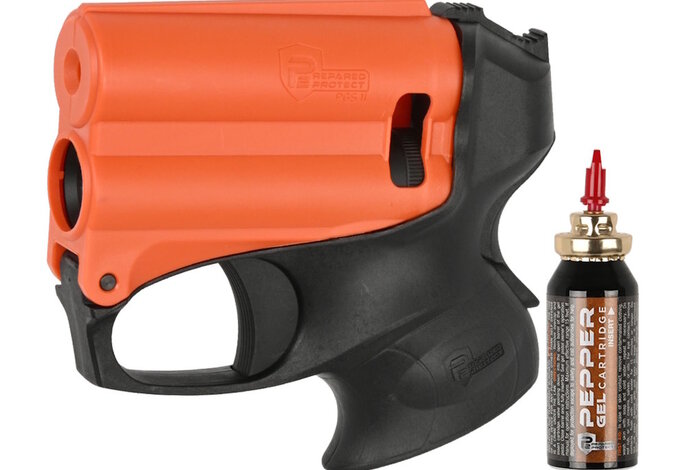 Umarex P2P PGS II Pepper Gel Launcher with Light, Orange / Black