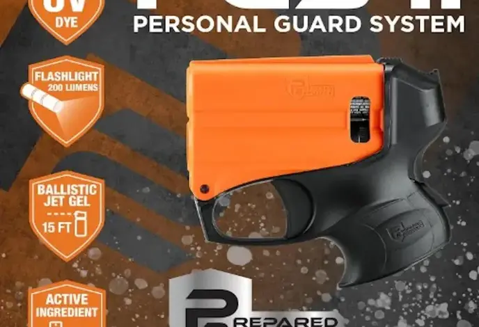 Umarex P2P PGS II Pepper Gel Launcher with Light, Orange / Black