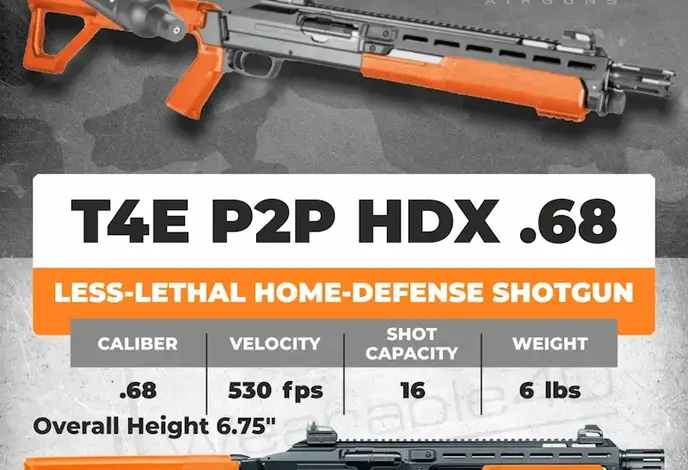 Umarex P2P HDX .68 Cal Rubber / Powder Shotgun, Orange / Black