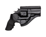 Belt holster for 4" revolvers, leather, black