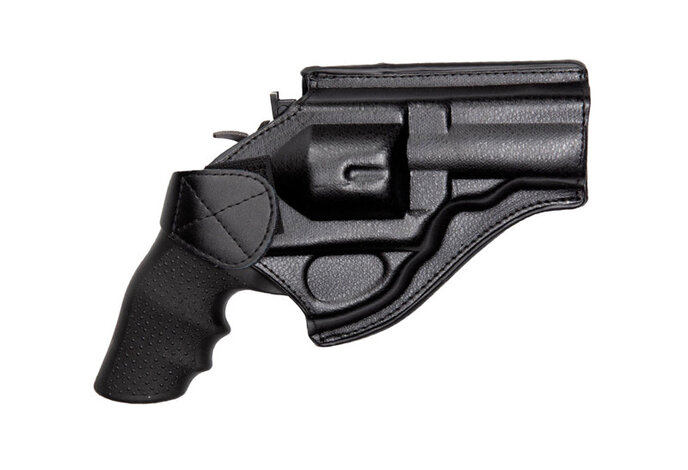 Belt holster for 4" revolvers, leather, black