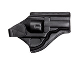 Belt holster for 4" revolvers, leather, black