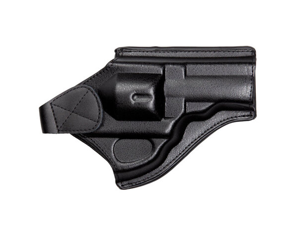 ASG Belt holster for 4" revolvers, leather, black