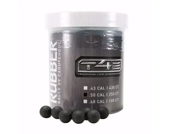 Umarex Umarex T4E Rubber Balls .50 Cal, Black, 250 ct