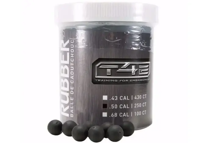 Umarex T4E Rubber Balls .50 Cal, Black, 250 ct