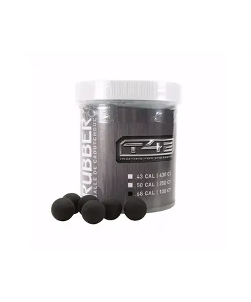 Umarex Umarex T4E Rubber Balls .68 Cal, Black, 100 ct
