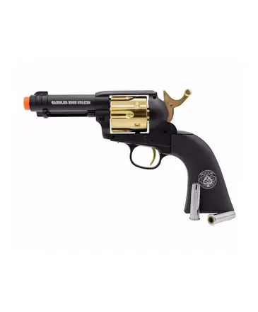 Elite Force Umarex Elite Force Legends Gambler High Stakes 6-Shot CO2 Revolver, Black / Gold
