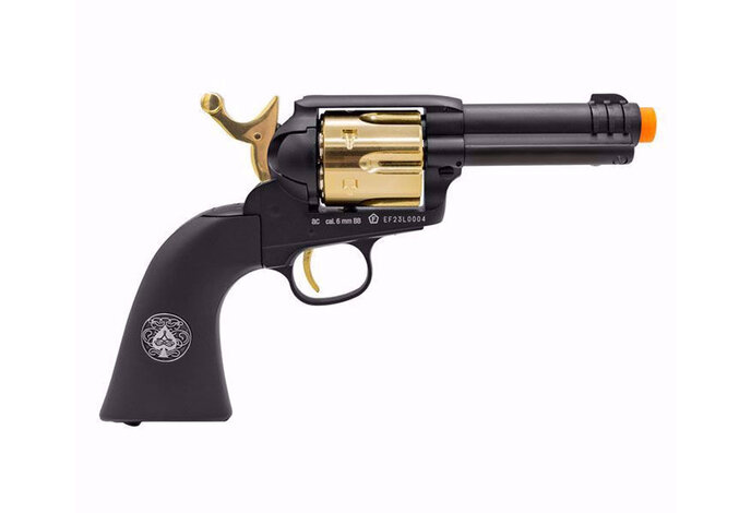 Umarex Elite Force Legends Gambler High Stakes 6-Shot CO2 Revolver, Black / Gold
