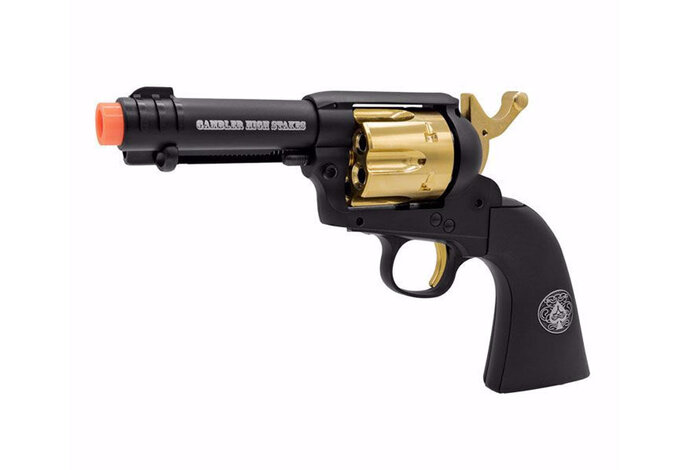 Umarex Elite Force Legends Gambler High Stakes 6-Shot CO2 Revolver, Black / Gold