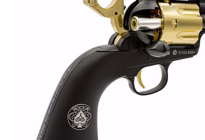 Umarex Elite Force Legends Gambler High Stakes 6-Shot CO2 Revolver, Black / Gold